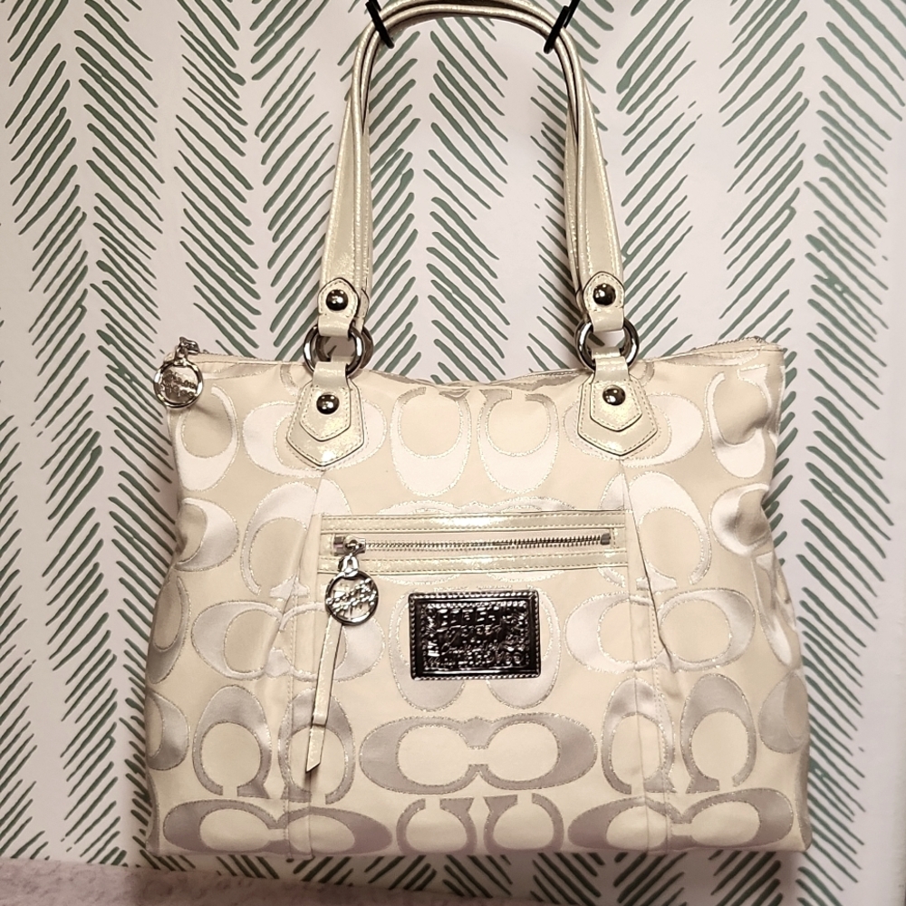 COACH Poppy Metallic Glam Tote 16289